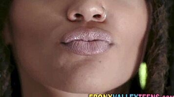 Dick Sucking Ebony Teen 18+ Goes Hardcore. Classy Black Babe Takes Cumshot in Wild Action Scene.