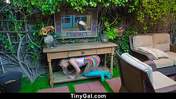 tiny teen gets dicked down in washing mashine, oh god