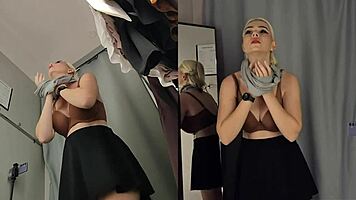 Hidden Camera Spies Girl Without Panties in Fitting Room
