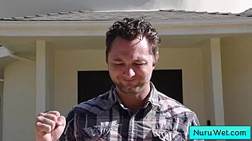 Sexy Asian Teen Covers Naked Body In Nuru Gel For Relaxing Wet Massage With Brad Sterling