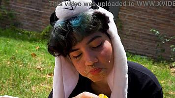 Watch Lara's Messy Picnic Vomit Fetish Full Movie?