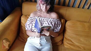 Naughty student explores first time barefoot adventure