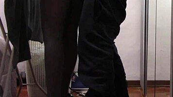 Hey, check out this MILF in pantyhose getting touched and fucked 😏