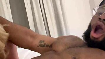 Blonde Young Katrina Thicc Performs Random Blowjob On Monster Cock Of Interracial Bodybuilder Lover