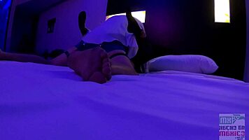 Secretary gets fucked hard by big cock in front of cuckold husband.