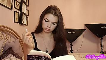 Mistress XO Bunny Smokes While Ignoring You in Domination Play