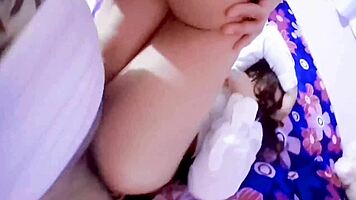 high school girl fucks friend's old man for money, legs shaking