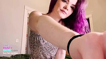 Pale Amateur Has Intense Orgasm on Panties During Masturbation
