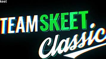 Naughty teen vixens in bikinis spit and ride stepdad's cock cowgirl style while stepmom's away