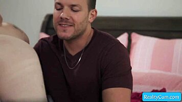 Sexy Blonde Teen Step-Sis Seduces Step-Bro for His Massive Hard Cock