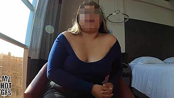 chubby teen sucks cock without condom for better feel