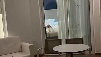 stepbrother spies on latina in lingerie