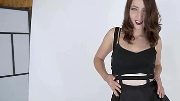 Intense Acrobatic Fucking On Red Couch With Liz Rainbow