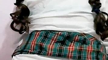 mexican school girl masturbates to orgasm after classes with wet pussy