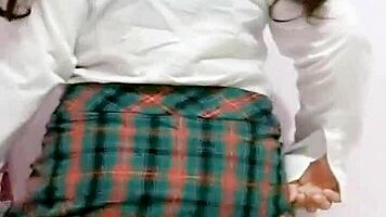 mexican school girl masturbates to orgasm after classes with wet pussy