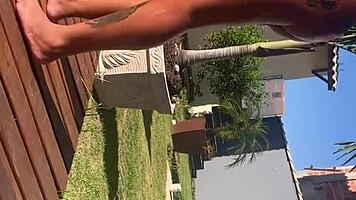 Amateur backstage video of naked women partying in mansion