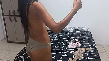 Sensual indian girl touches her vagina, craving big penis 😍