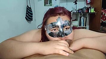 She loves playing with my dick in her mouth and rubbing it on her face