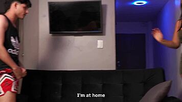 My Big Ass Stepmom Shocked Watching Me Jerk Off Huge!