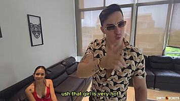 Businessman's niece sneaks fuck with fashion designer