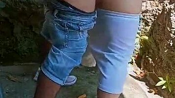 Happy year, horny fucks behind abandoned house.