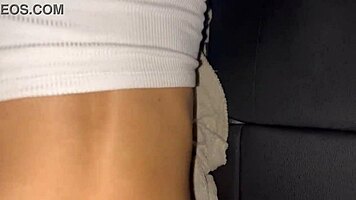 Latina teen assfucked in BMW with blowjob