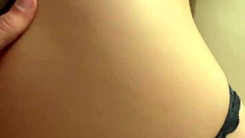 Brunette teen begs sugardaddy for blowjob and doggystyle fuck