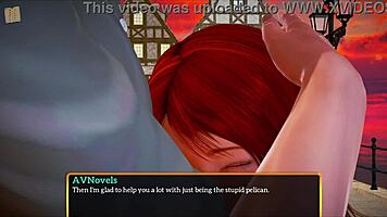 My new family plays a game with the redhead teen.