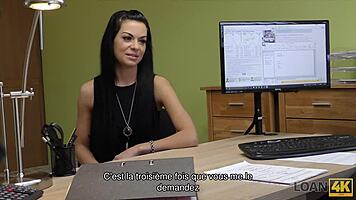 Loan4K: Hidden Blowjob At Work For Rich Czech Teen 18+.