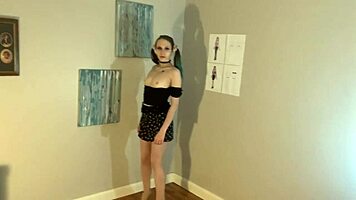 Father-in-law spanks and fucks petite teen babysitter hard.