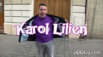 Natural cute babe with boobs gets dirty french amateur blowjob