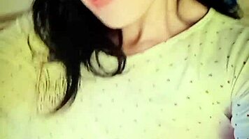 little latina shows off hairy pussy and natural body for orgasm