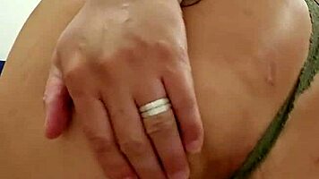 Young 18+ babe STRETCHES tight asshole with big dildo