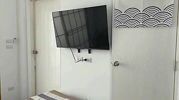 does she love being tied up while giving deepthroat blowjob?