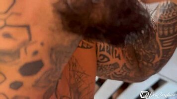 I sneak into the gym babe's closet for doggystyle creampie before her workout