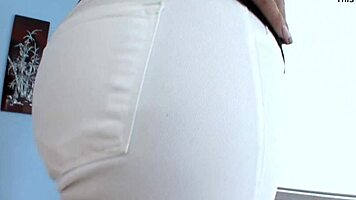 Blonde milf passionately plays with indian teen 18+ using strapon on sofa