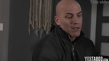 Stepdad Removes Stepdaughter's Chastity Belt for Rough Cunilingus