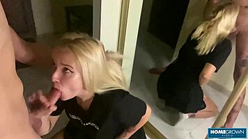 i'm blonde babe moaning loud while getting pussy banged hard