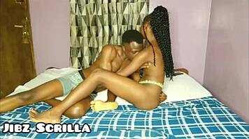 Ebony teen sucking and pounding is wonderful