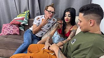 young colombian woman getting fucked by her bisexual friends in sara films