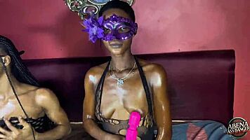 Two Slim Teens Play with Themselves and Each Other Before Foursome with Two Big Black Dicks
