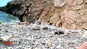 Cute Young 18+ Spanish Teen Slut Hard Fucked and Squirting at Beach