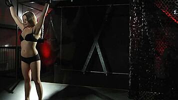 Petite slave whipped silent with bdsm vibrator fuck.