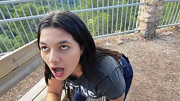 babysitter sucks stranger on mountain