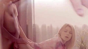 yo, this tongued teen 18+ blonde just took a huge cumshot