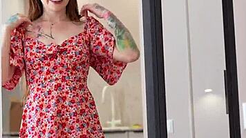 Teen Bangs Girlfriend Hard in Her New Dress