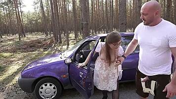 Bavarian nerd teen 18+ with glasses gets banged by stranger