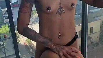 Kashofficials Getting Strapped By Renity Love On The Balcony Lesbian Tight Petite 18+ Bent Over