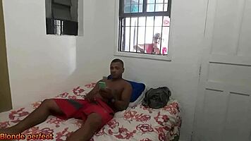 maid catches boss masturbating and offers silent deal for secret fun