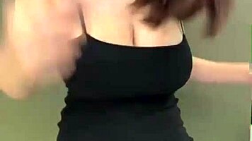 Slender Stepmother Shows Milky Tits And Licks Nipples